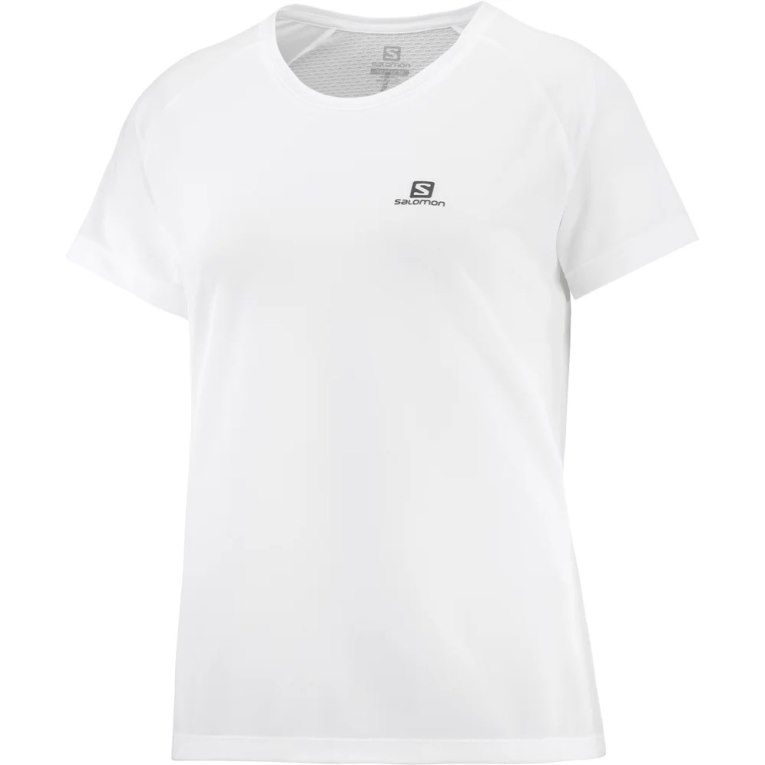 White Salomon Cross Rebel Short Sleeve Women's T-Shirts | IE HW1859